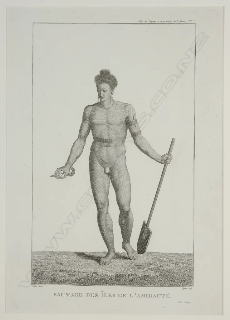 Jacques-Louis Copia (1764-1799) after Jean Piron (1767-1797) 'Sauvage des Iles de l'Amiraute', Image 1++